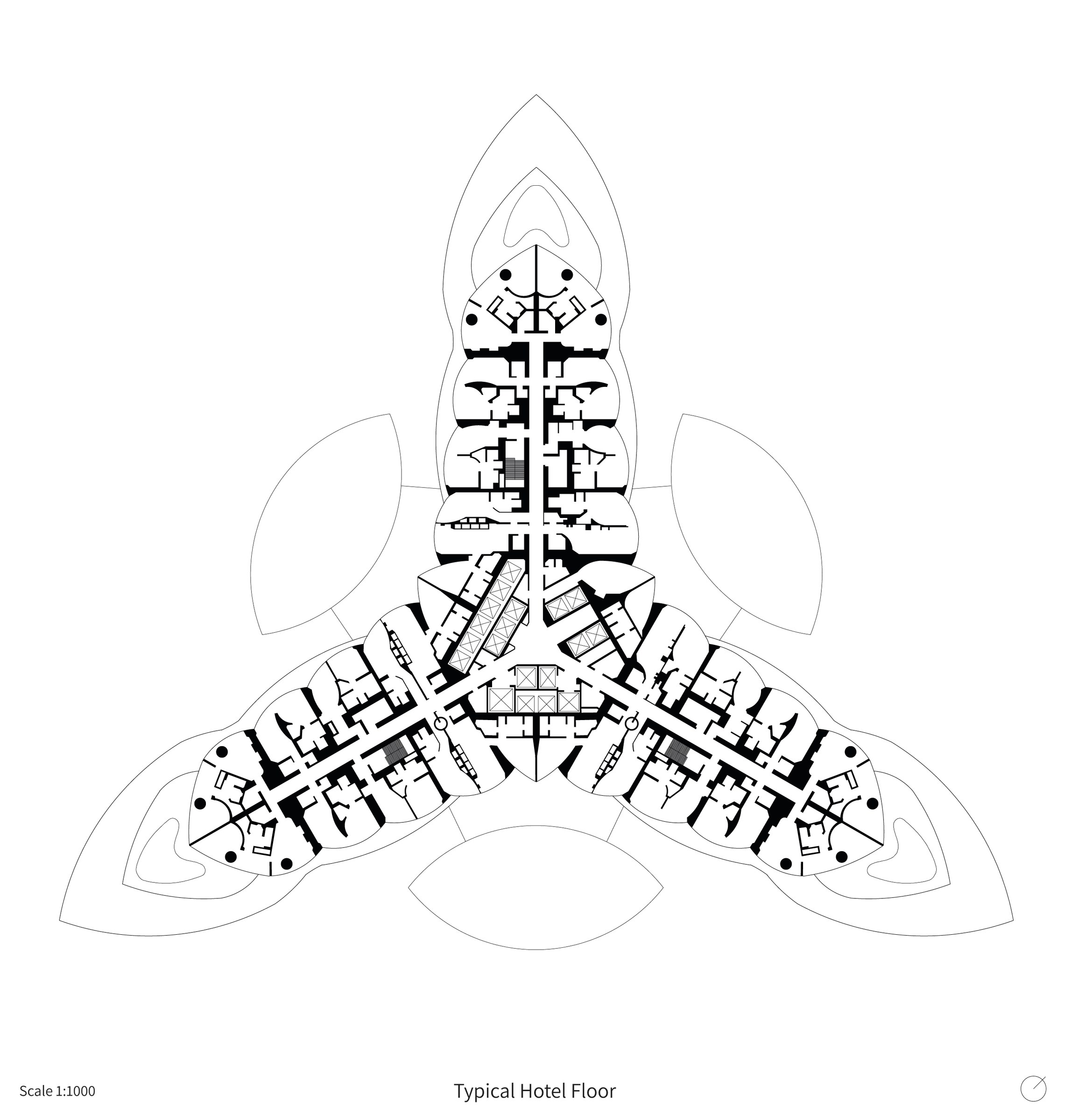 Learn from Burj Khalifa — Typical Floor Plan