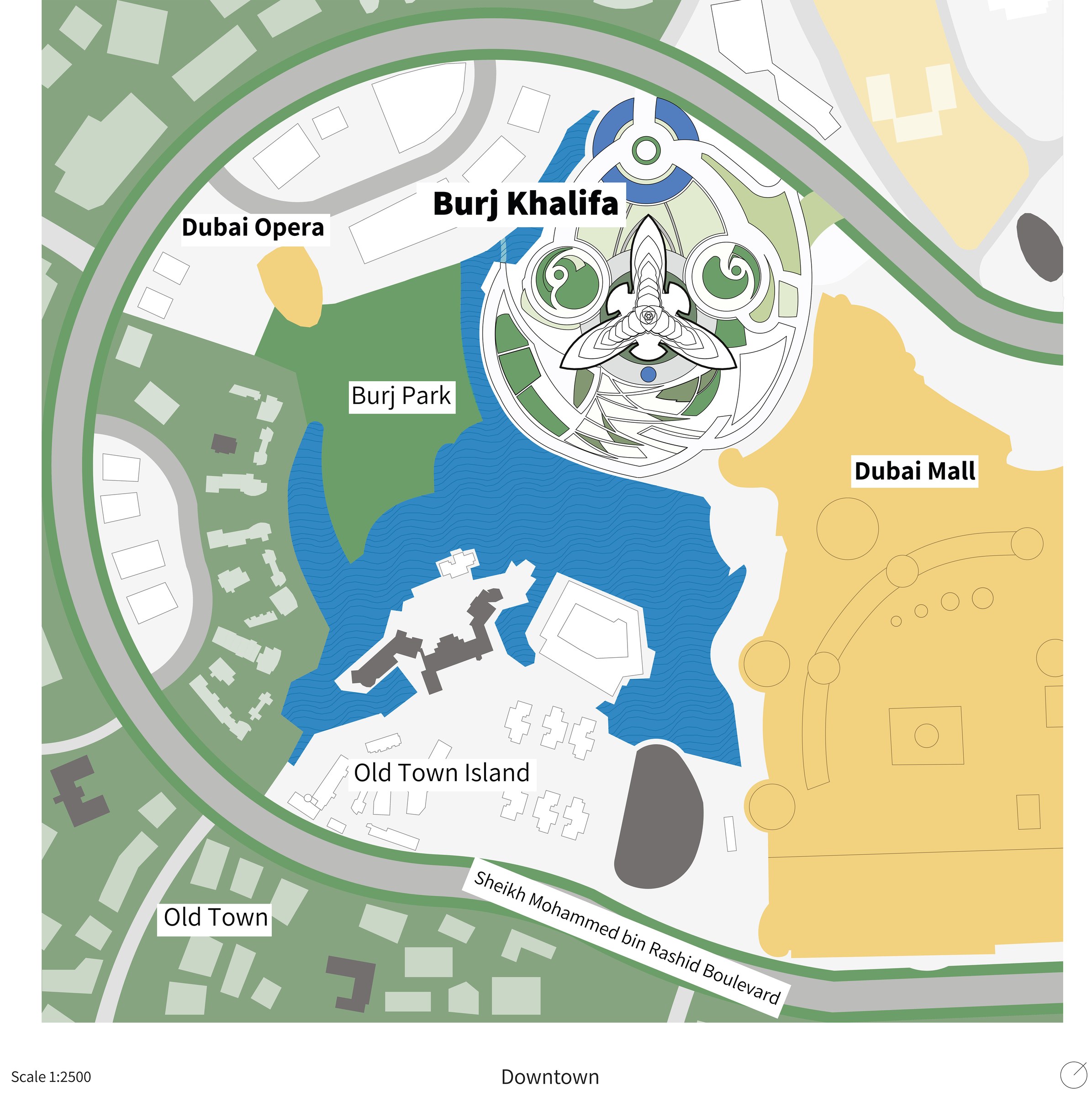 Learn from Burj Khalifa — Site Context — Downtown